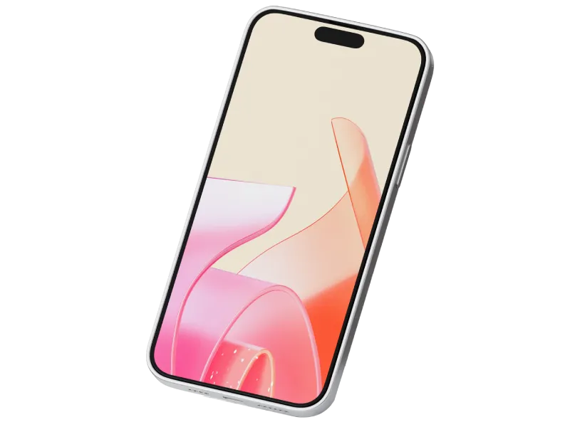 Mobile Application Development for Small to Large Businesses: modern smartphone with a colorful abstract screen