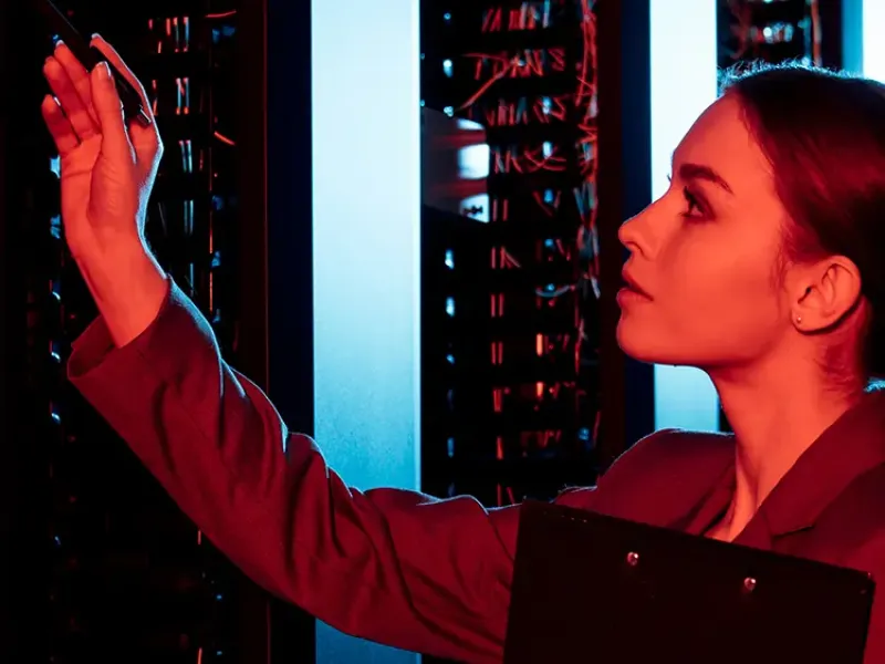 Our Acumatica ERP Consulting Approach – Acumatica ERP Consulting Services in Houston Our Acumatica ERP Consulting Approach – Acumatica ERP Consulting: engineer inspecting a server rack in a data center